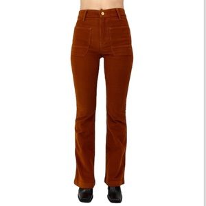 Porter Blue Wanderer Corduroy Flare Pant in Whiskey SZ 31 NWT